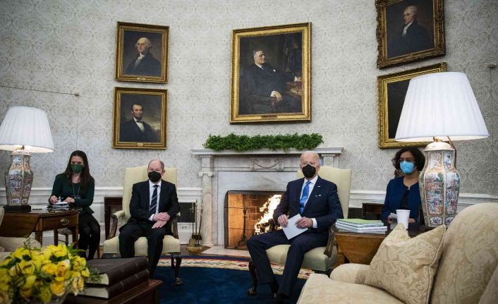 ABD Başkanı Biden, Almanya Başbakanı Scholz ile Beyaz Saray’da bir araya geldi