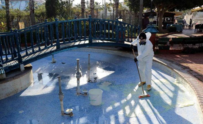 Alanya’da süs havuzları yaz dönemine hazırlanıyor