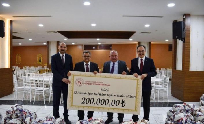 Amatör spor kulüplerine 200 bin TL nakdi yardım yapıldı