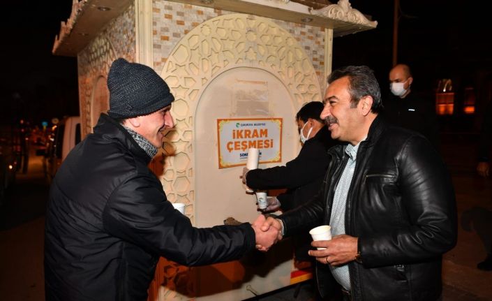 Başkan Çetin, cami cemaatine çorba ikram etti