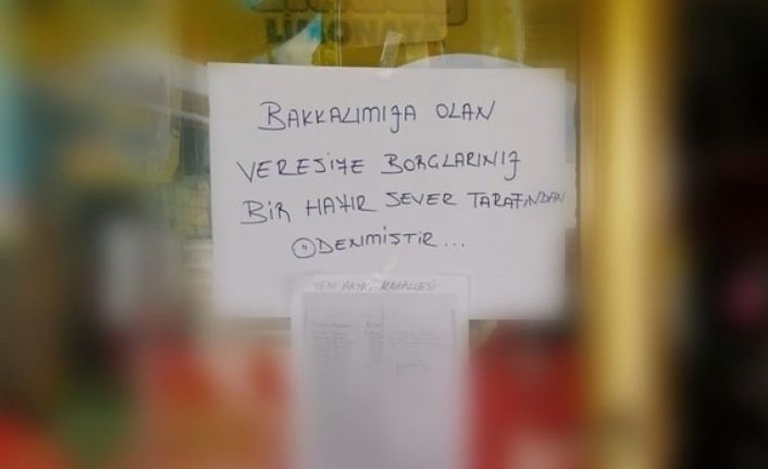 Çorum’da gizli hayırsever 54 kişinin 38 bin 900 TL’lik veresiye borcunu ödedi