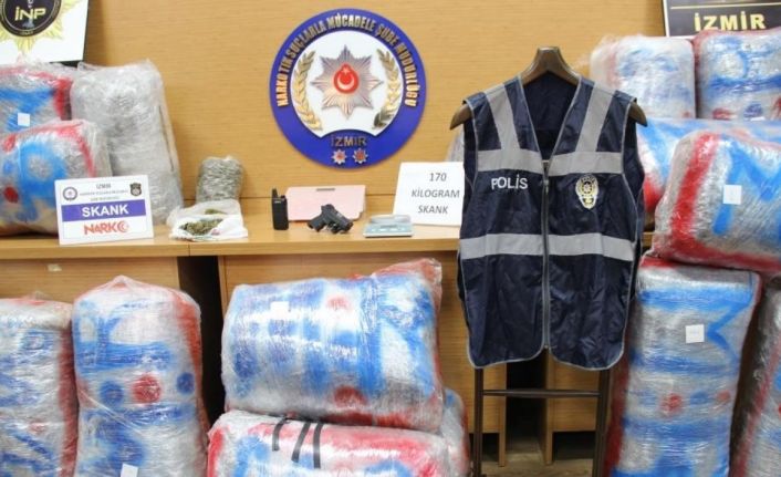 İzmir’de 170 kilo uyuşturucuyla yakalanan kişi tutuklandı