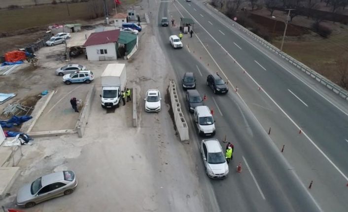 Malatya’da dron ile sürücülere sıkı takip
