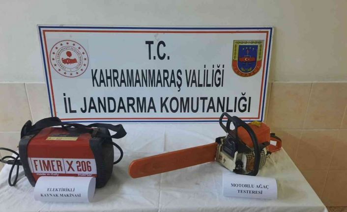 Motorlu testere ve kaynak makinesi çalan hırsız tutuklandı