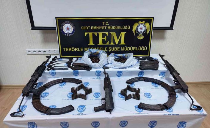 Siirt’te terör örgütü PKK’ya ait çok sayıda mühimmat ele geçirildi
