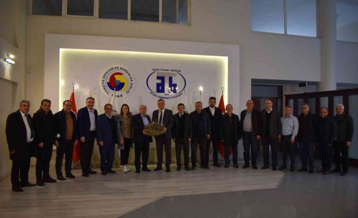 Aydın Ticaret Borası yönetimi Ege Zeytin ve Zeytinyağı İhracatçıları Birliği Yönetim Kurulu Başkanı Er’i ağırladı