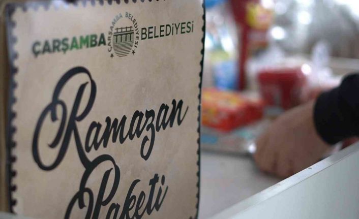 Çarşamba Belediyesi’nden 750 aileye market kartı, bin 300 aileye erzak yardımı