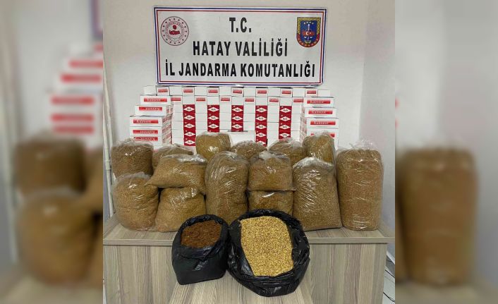 Hatay’da 179 kilogram tütün, 33 bin 600 adet kaçak makaron ele geçirildi