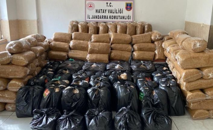 Hatay’da piyasa değeri 241 bin 650 TL olan kaçak tütün ele geçirildi