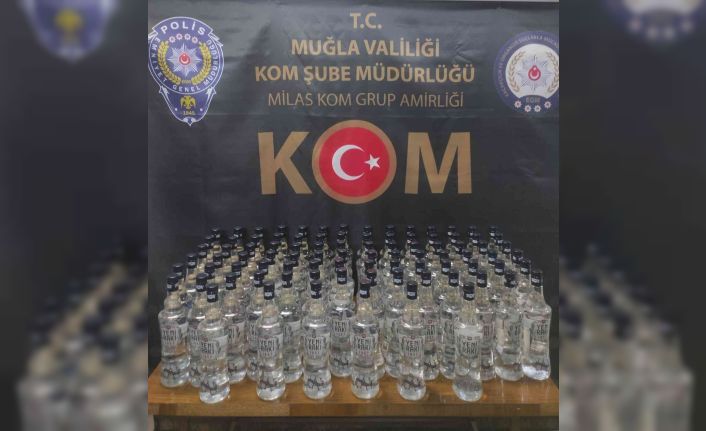 Milas’ta 90 adet sahte alkol ele geçirildi