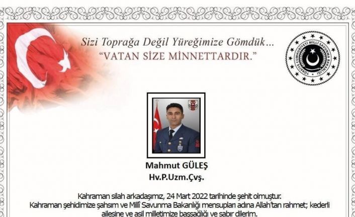 MSB: “İzmir’de eğitim esnasında yaşanan silah kazası sonucunda 1 asker şehit oldu”