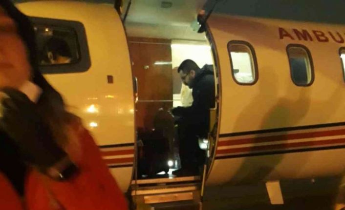 Uçak ambulans Kumsal bebek için havalandı