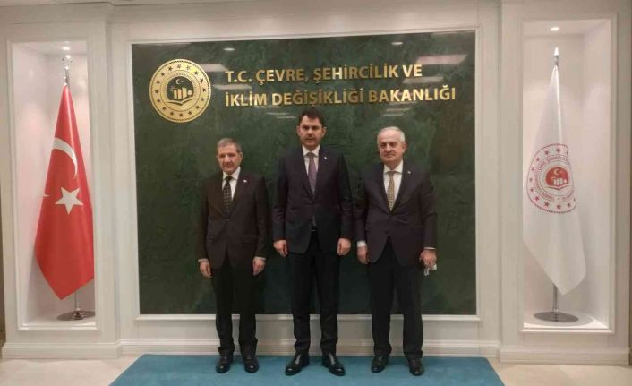 Başkan Aygün, Bakan Kurum ile projeler hakkında görüş alışverişinde bulundu