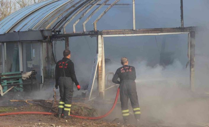 Serada çıkan yangın korkuttu