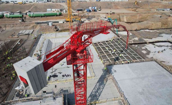 Akkuyu NGS’nin 4. ünitesinde türbin bölümü temel plakasının beton dökme işlemi başladı