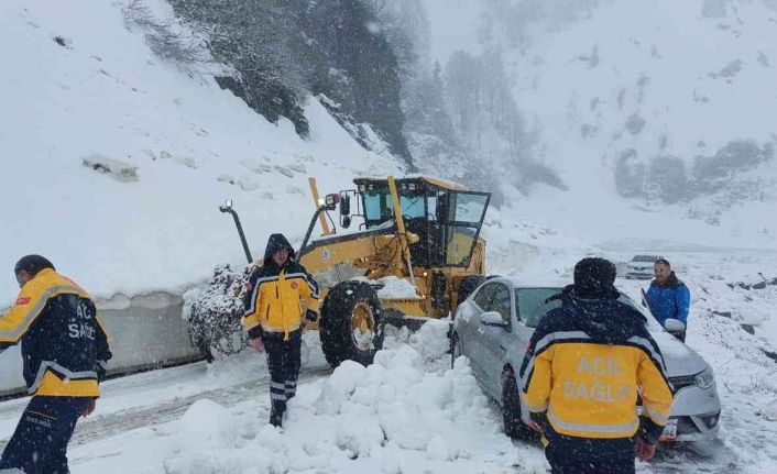 Artvin’de Mayıs ayında yağan kar 6 köyün yolunu kapattı