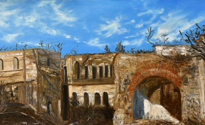 Karabağ’da yıkılan kültürel miraslar resmedildi