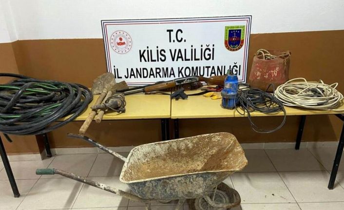 Kilis’te kaçak kazı yapan bir kişi yakalandı