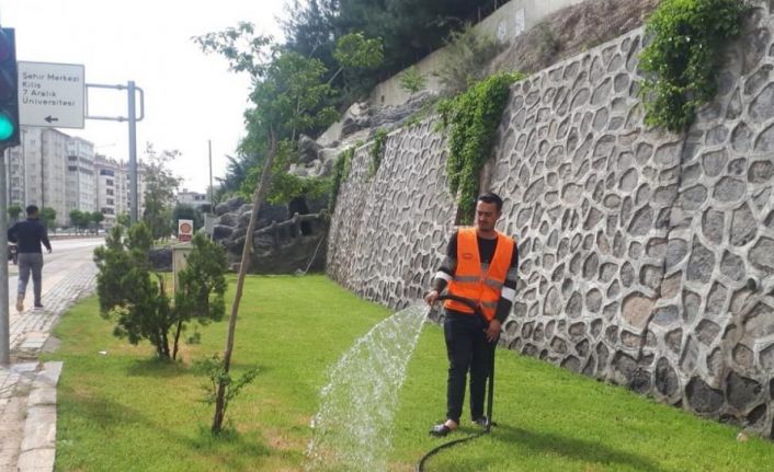 Kilis’te parklar refüj ve bulvarların bakımları yapılıyor