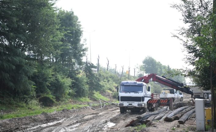 Alikahya Stadyum bağlantı yolunda çalışmalar sürüyor