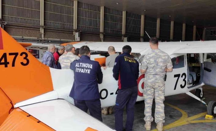 Altınova itfaiyesine uçak kazası eğitimi