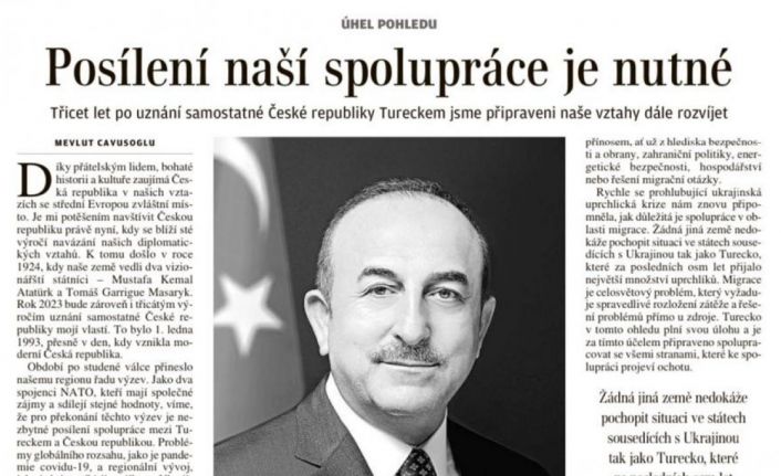Çavuşoğlu Çek basınına yazdı: “Uygulanabilir herhangi bir çözüm, Ukrayna’nın egemenliğini ve toprak bütünlüğünü korumalı”