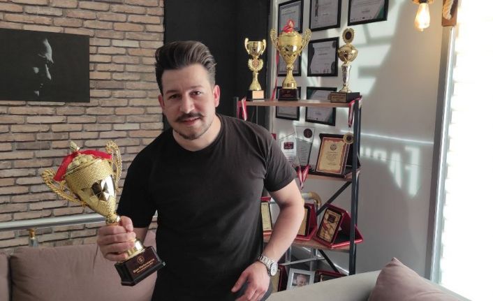 Develili kuaför Faruk Kafkas, dünya şampiyonu oldu