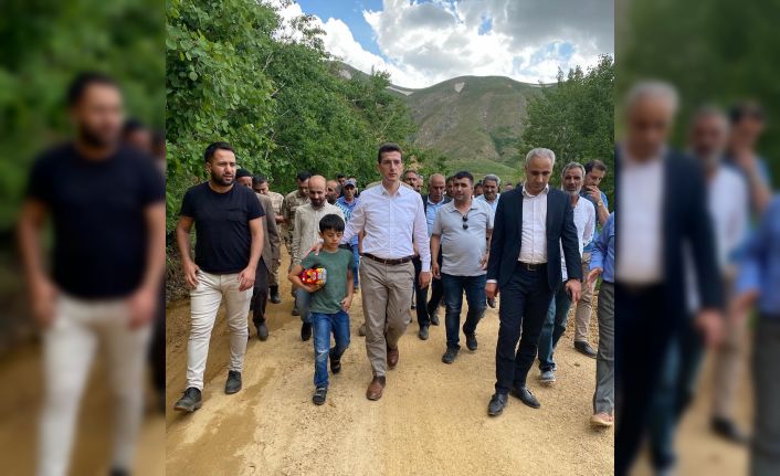 Genç Kaymakamı Kaptanoğlu köydeki çalışmaları inceledi