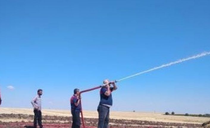 Saman balyaları alev alev yandı