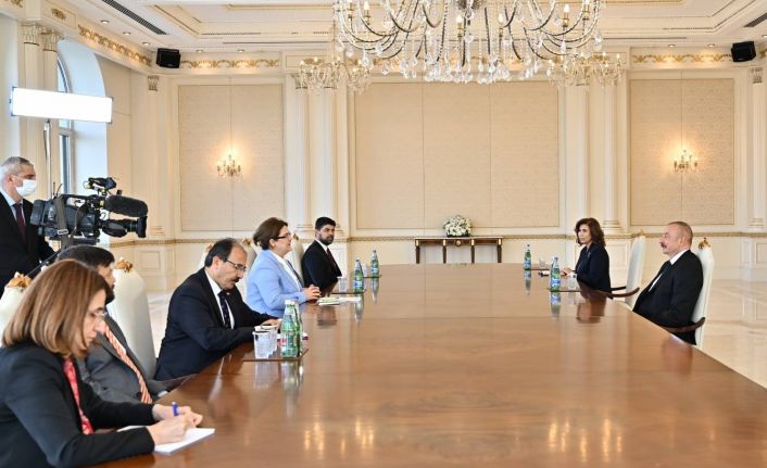 Azerbaycan Cumhurbaşkanı Aliyev, Aile ve Sosyal Hizmetler Bakanı Yanık’ı kabul etti