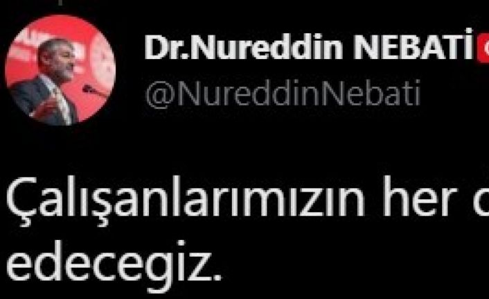 Bakan Nebati: "Çalışanların yemek kartlarına yüklenen bir günlük yemek bedeli için 34 TL’lik istisna tutarını 1 Temmuz’dan itibaren 51 TL’ye çıkardık"