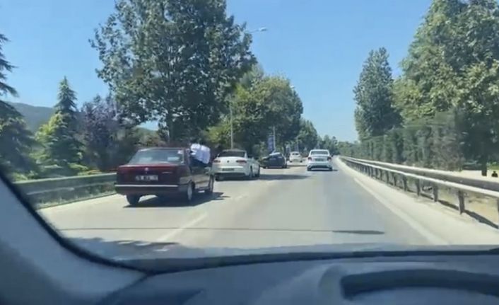 Bursa’da trafikteki tehlikeli anlar kameralarda