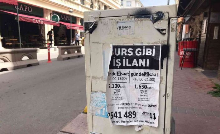 Gizemli iş ilanı afişleri tüm sokakları sardı