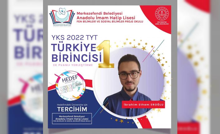 Merkezefendi Anadolu İmam Hatip Lisesi, TYT Türkiye birincisi çıkardı