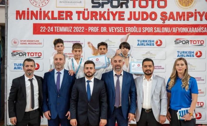 Minik judocular kürsüyü boş bırakmadı