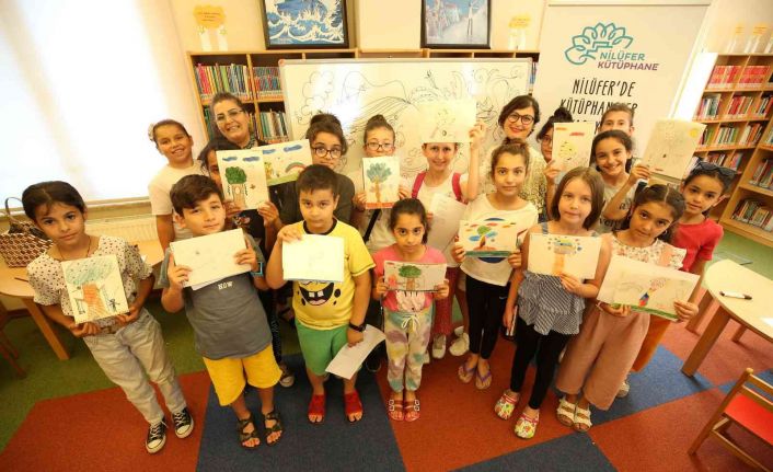 Nilüferli çocuklar hayallerindeki dünyayı ağaca sığdırdılar