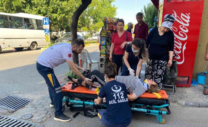 Otomobilin çarptığı kadın yaralandı