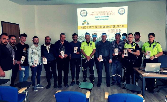 Polisten motokuryelere güvenli sürüş eğitimi