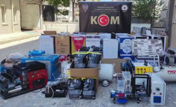 Tekirdağ ve İzmir’de dev operasyon: 4 milyonluk tütün malzemesi ele geçirildi