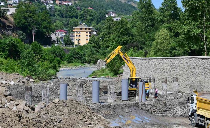 Doğu Karadeniz ilk sel tırnağı projesi Söğütlü Deresi’nde inşa edilmeye başlandı
