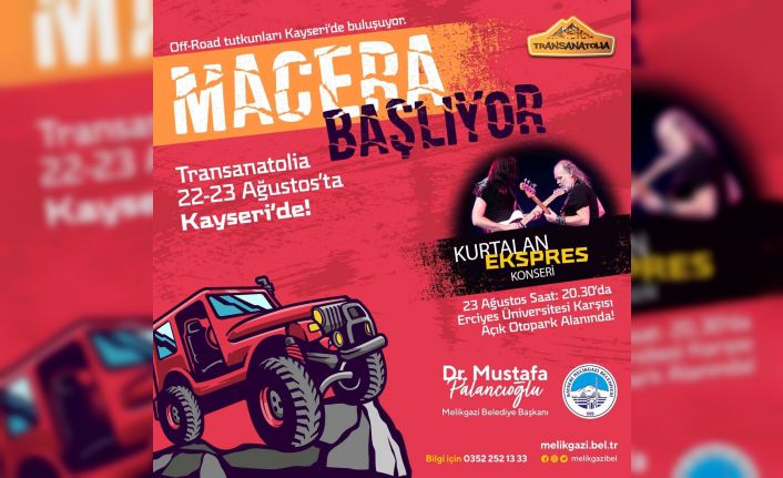 Melikgazi’den Kurtalan Ekspres konserine davet