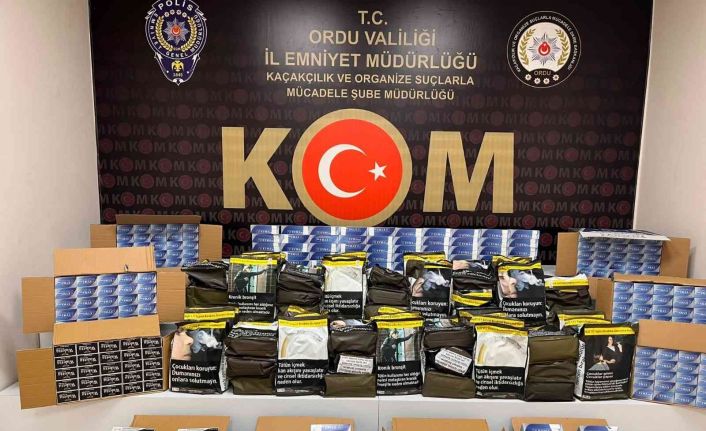 Ordu’da piyasa değeri 1,5 milyon TL olan kaçak tütün operasyonu