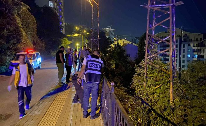 Otomobille ormanlık alana uçtu, 8 metre yüksekliği tırmanarak hastaneye gitti