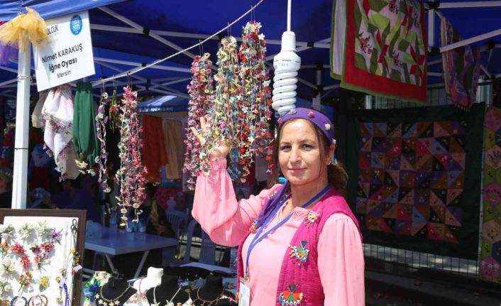 Yurt içi ve yurt dışından gelen sanatçılar el emeği ürünlerini sergiledi