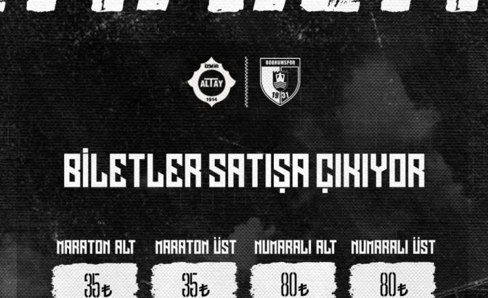 Altay - Bodrumspor maçının biletleri satışta
