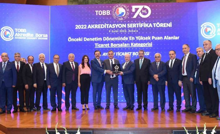 Aydın Ticaret Borsası en yüksek 2. puanı alan Ticaret Borsası oldu