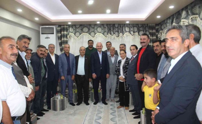 Bakan Soylu, ’Alparslan’, ’Fatih Sultan Mehmet’ ve ’Tayyip’ isimlerinin olduğu eve ziyarette bulundu