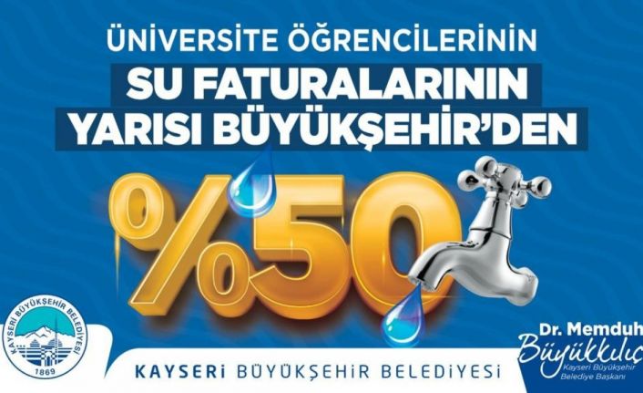 Başkan Büyükkılıç’tan öğrencilerin su faturalarına yüzde 50’lik destek
