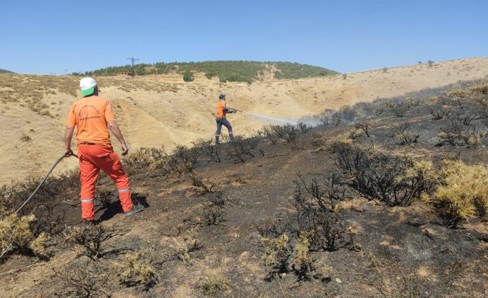 Bingöl’de otluk yangını ormana sıçramadan söndürüldü