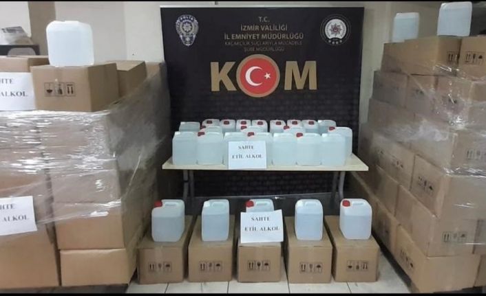 Dezenfektan görünümünde satışa sunulan 8 ton sahte etil alkol ele geçirildi